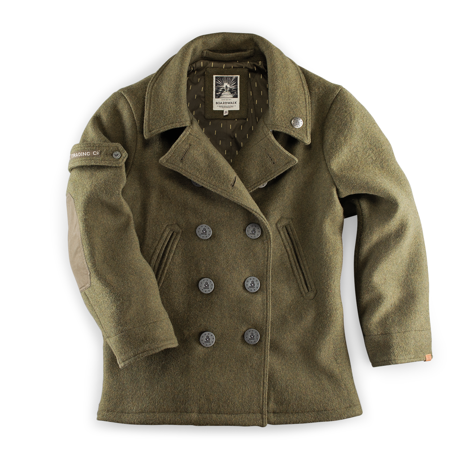 &SONS Boardwalk Peacoat Army Green