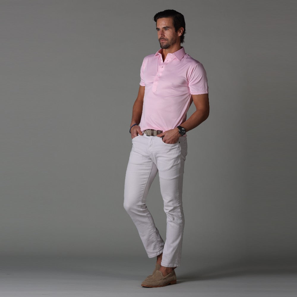 Semi-Spread Collar Polo Pink Original