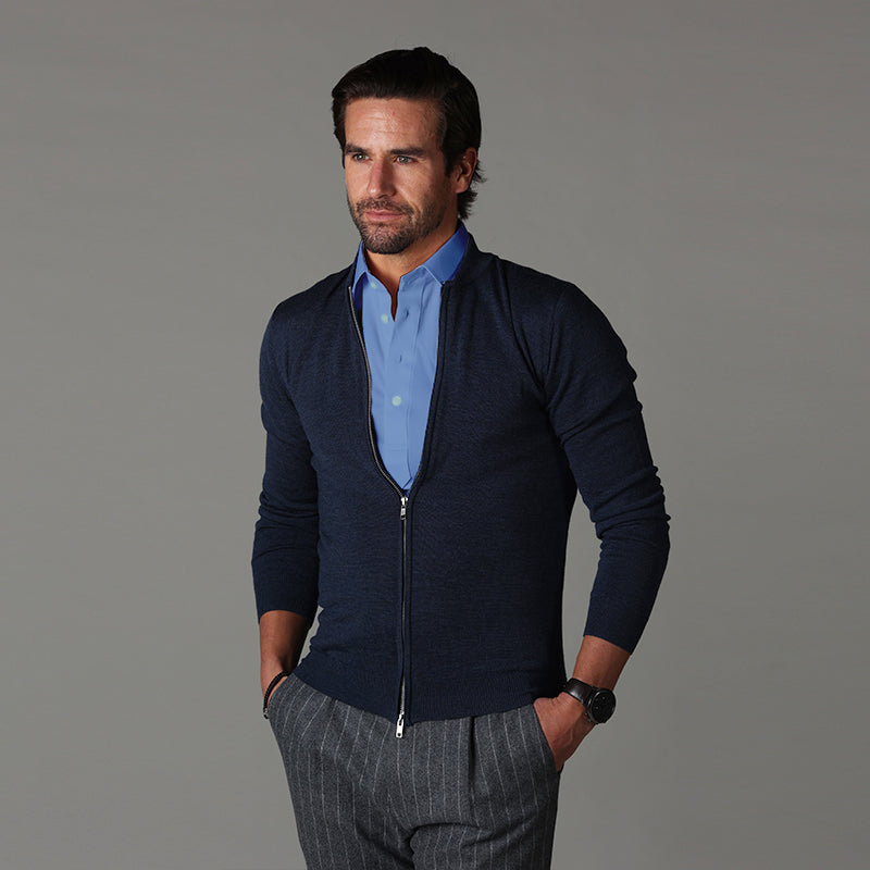 Semi-Spread Collar Polo French Blue Original