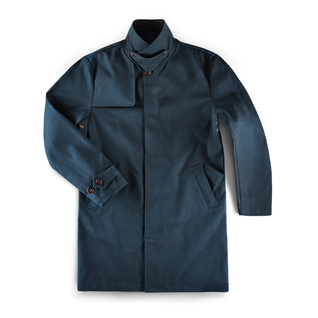 &SONS Woodward Raincoat Navy