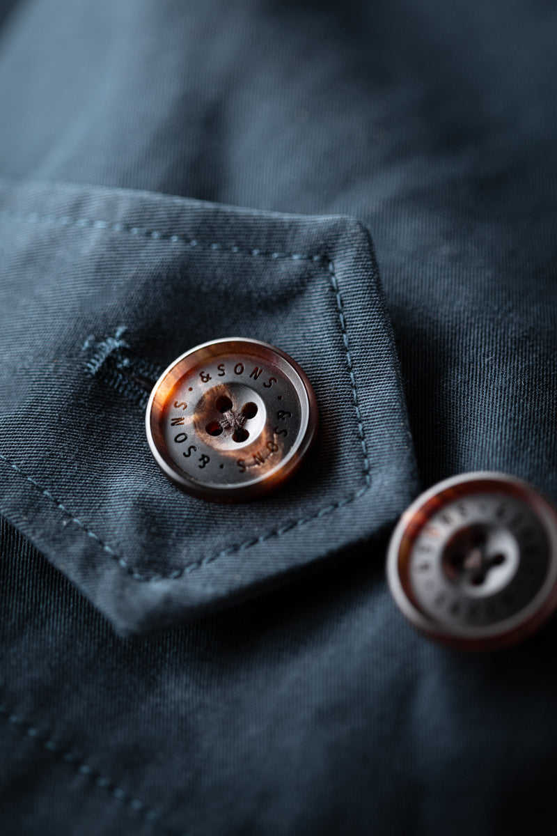 &SONS Woodward Raincoat Navy