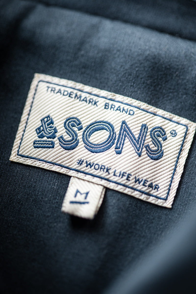 &SONS Woodward Raincoat Navy