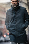 &SONS Woodward Raincoat Navy
