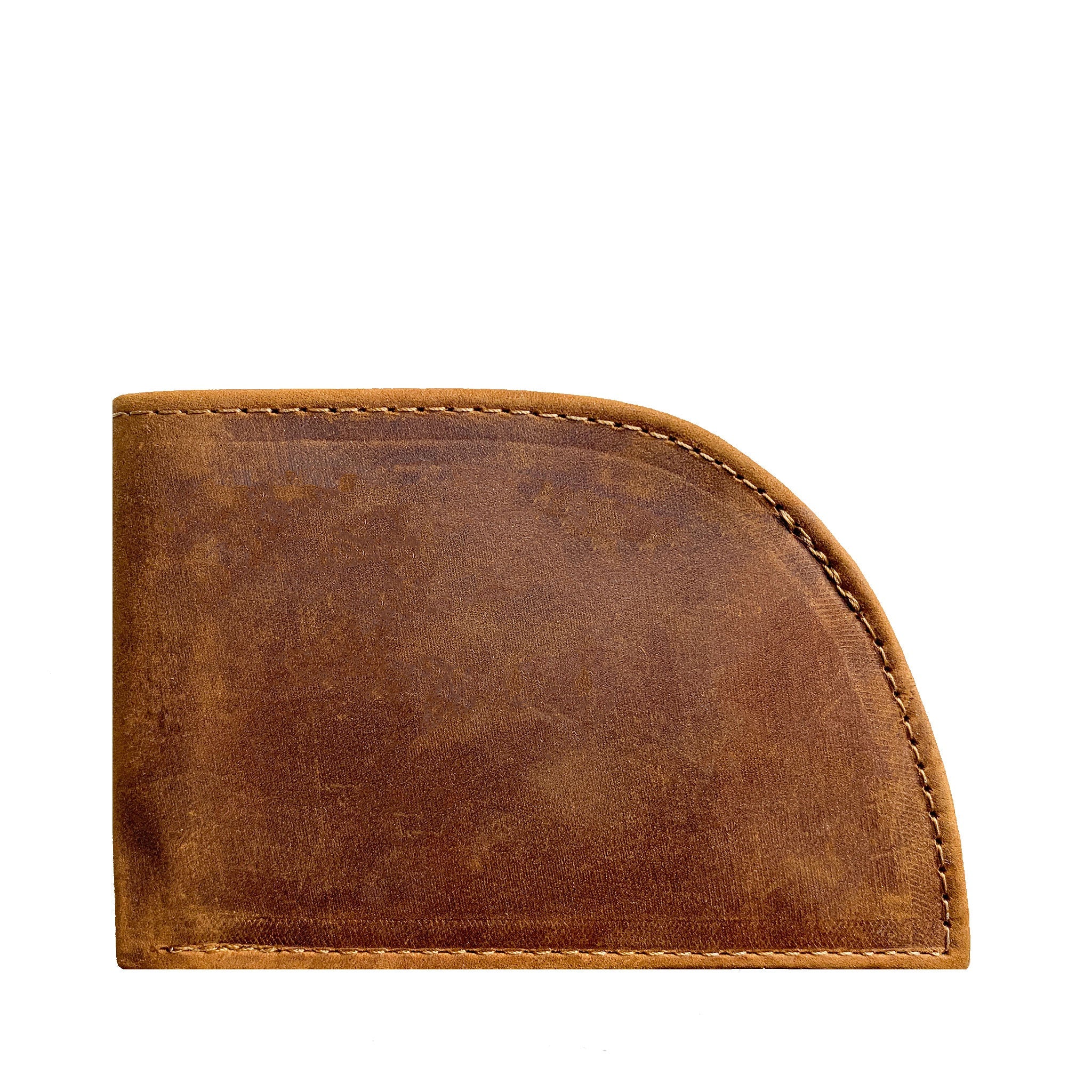 Factory Second Previously Embossed Made in Maine Front Pocket Wallet - BROWN