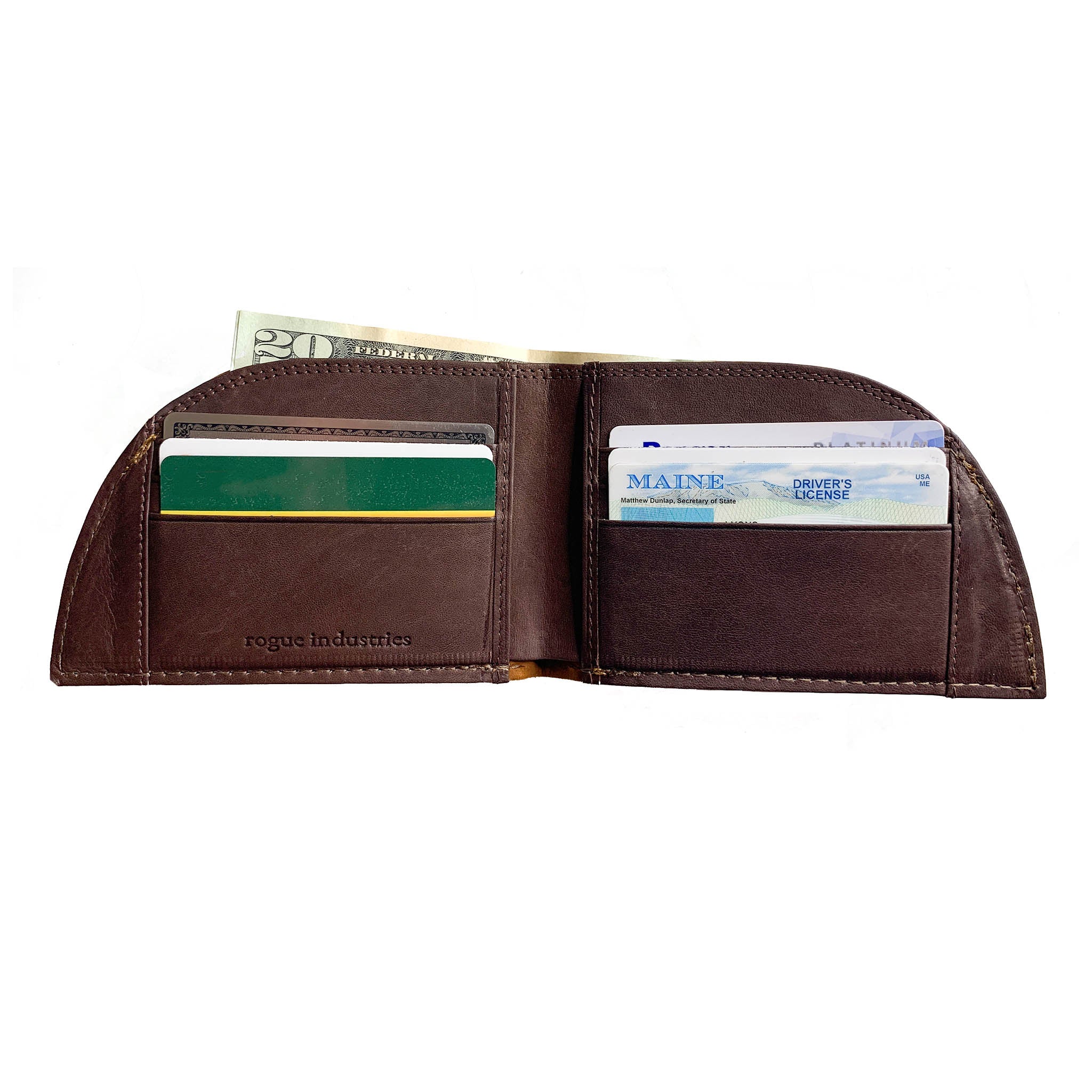 Factory Second Made in Maine Front Pocket Wallet - MAHOGANY MOOSE
