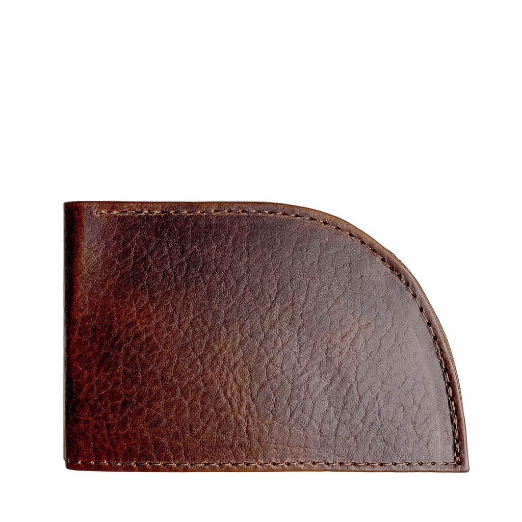Factory Second Previously Embossed Made in Maine Front Pocket Wallet - BROWN