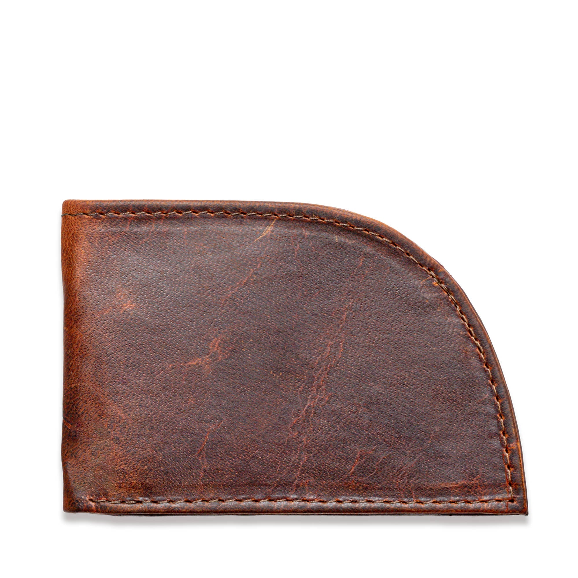 Factory Second Previously Embossed Made in Maine Front Pocket Wallet - BROWN