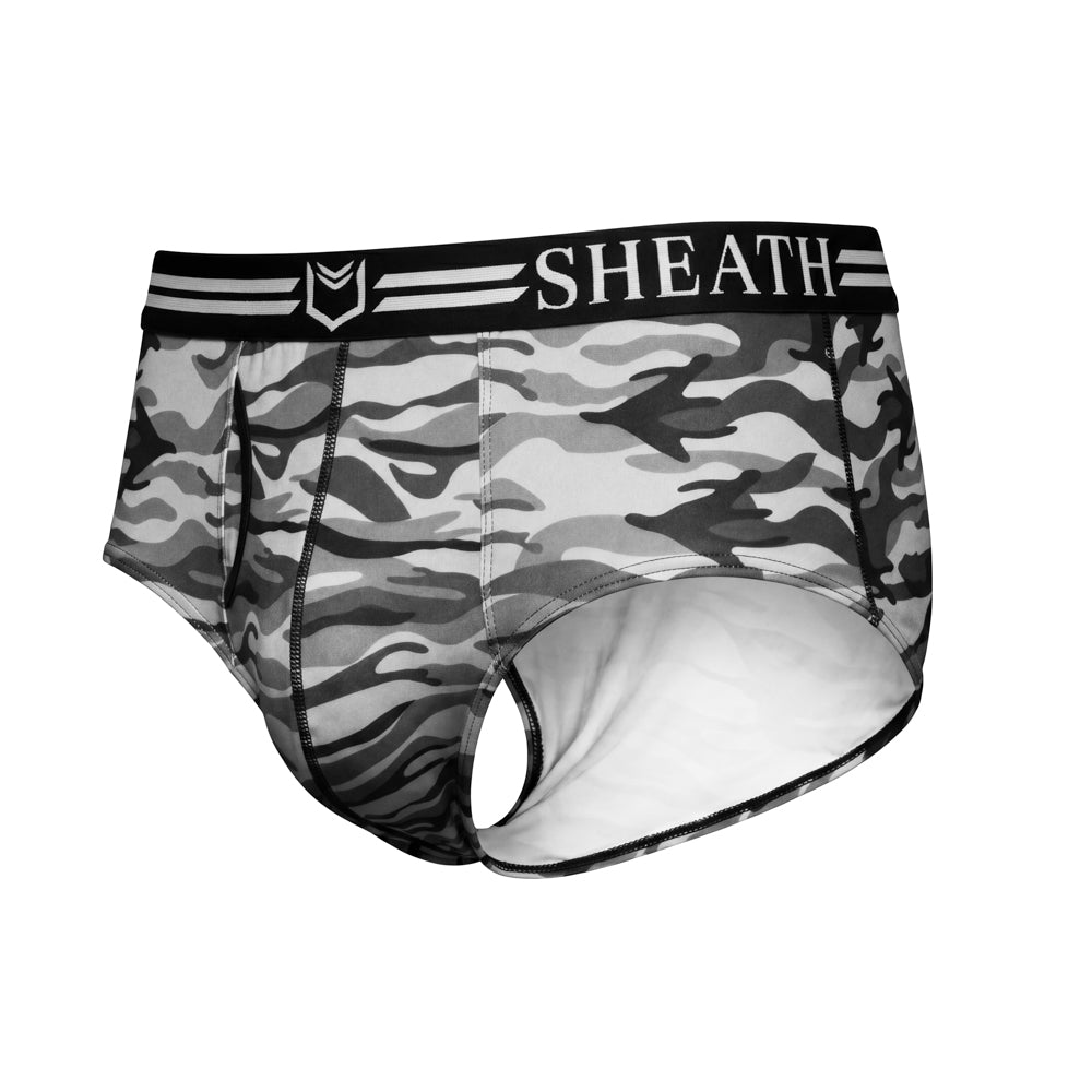 SHEATH Polyester Camo Men's Pouch American Brief