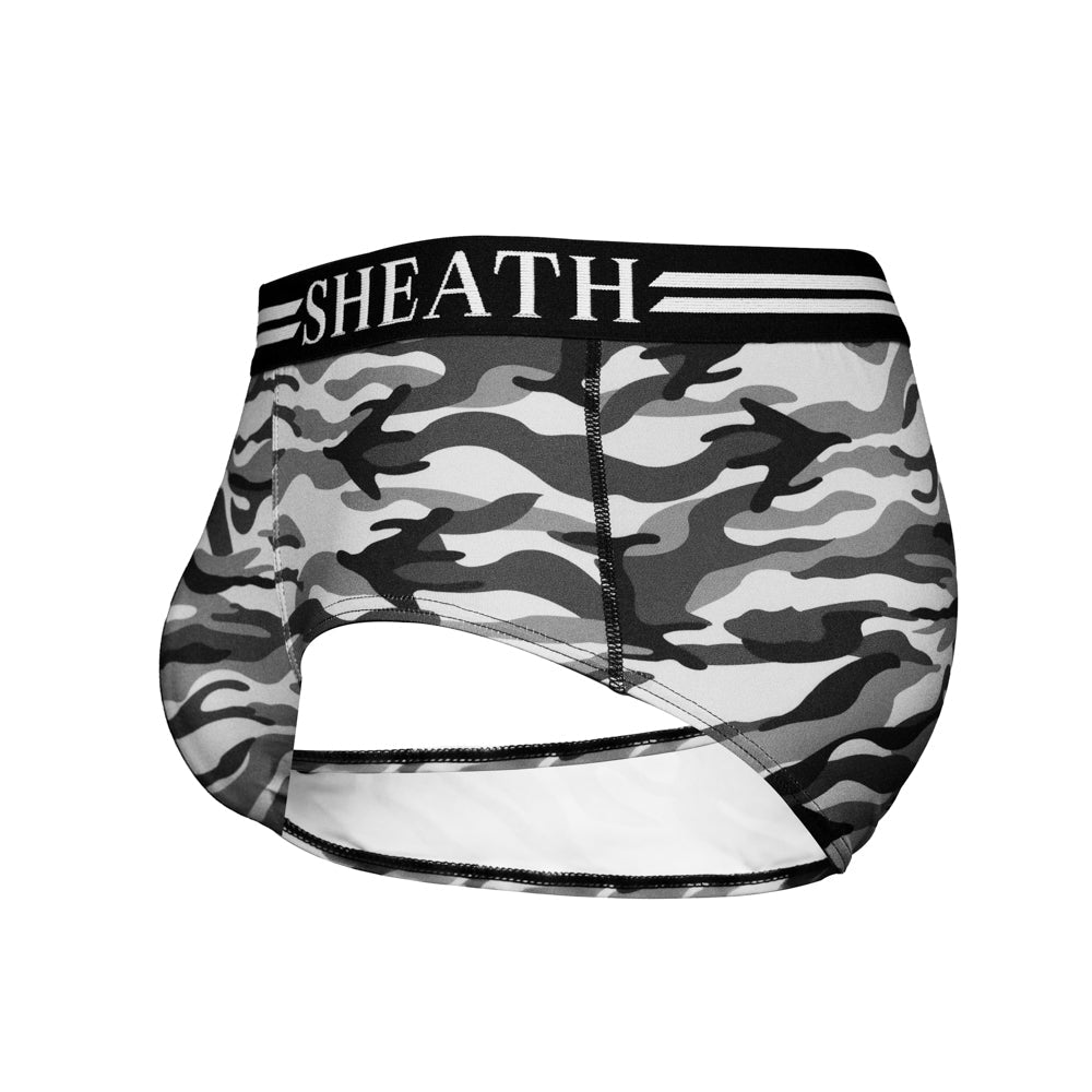SHEATH Polyester Camo Men's Pouch American Brief