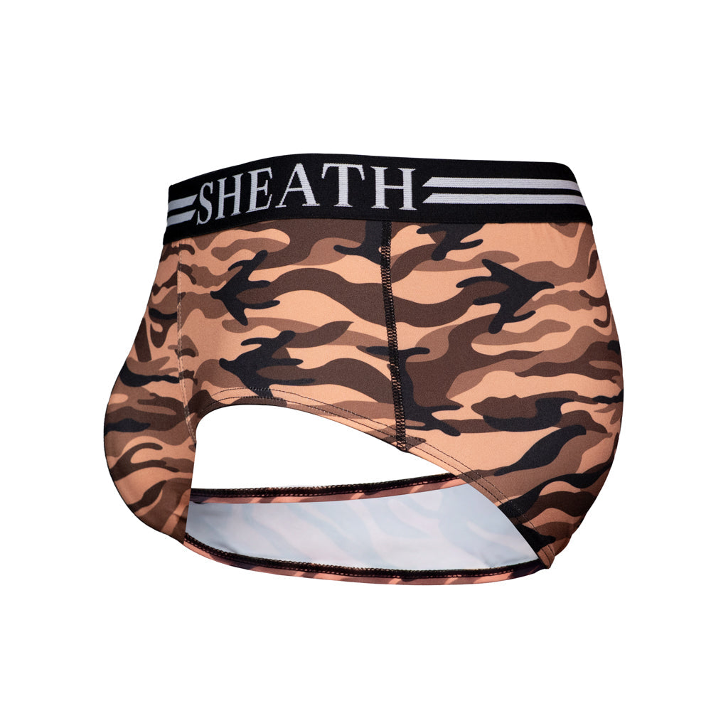 SHEATH Polyester Camo Men's Pouch American Brief