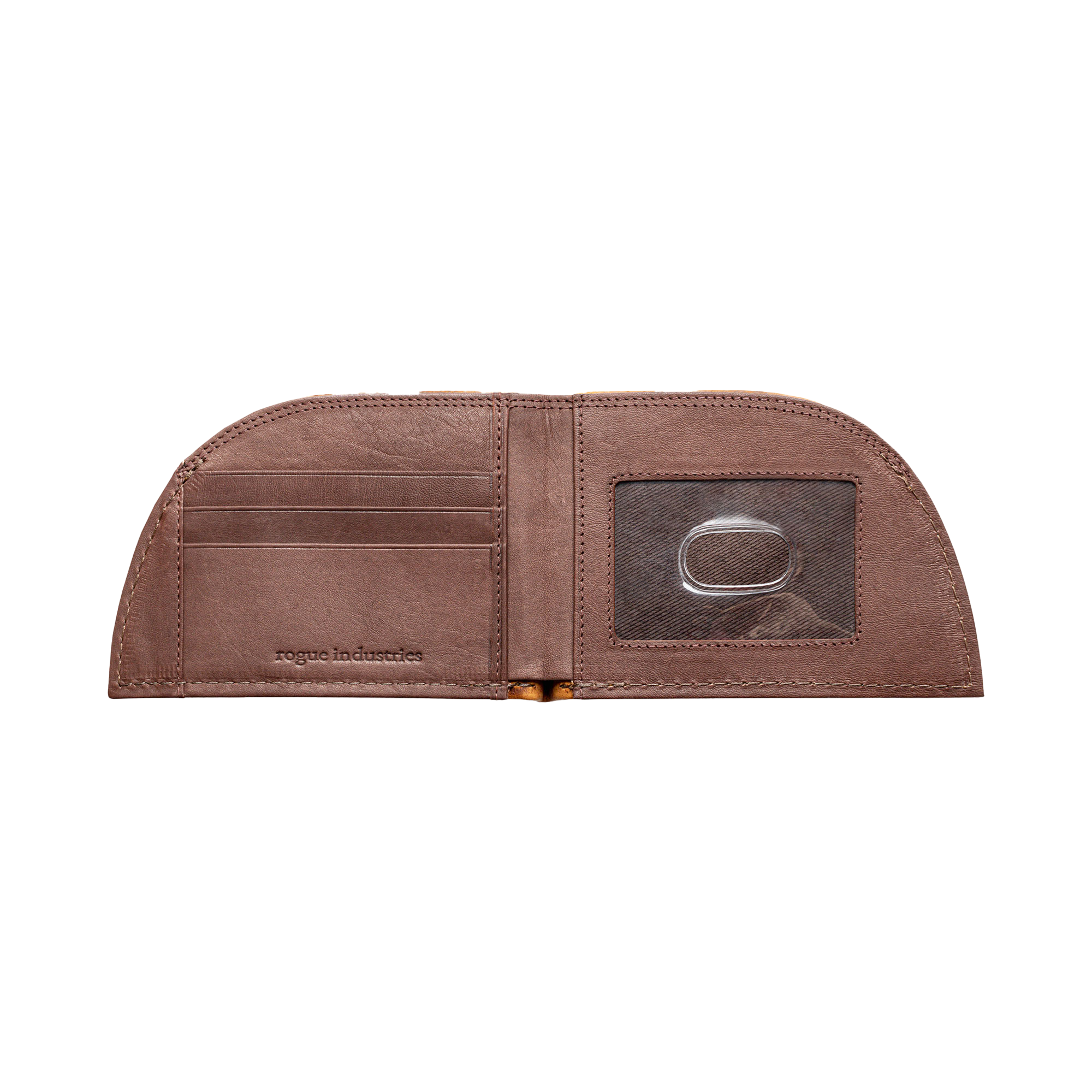 Factory Second Previously Embossed Made in Maine Front Pocket Wallet - BROWN