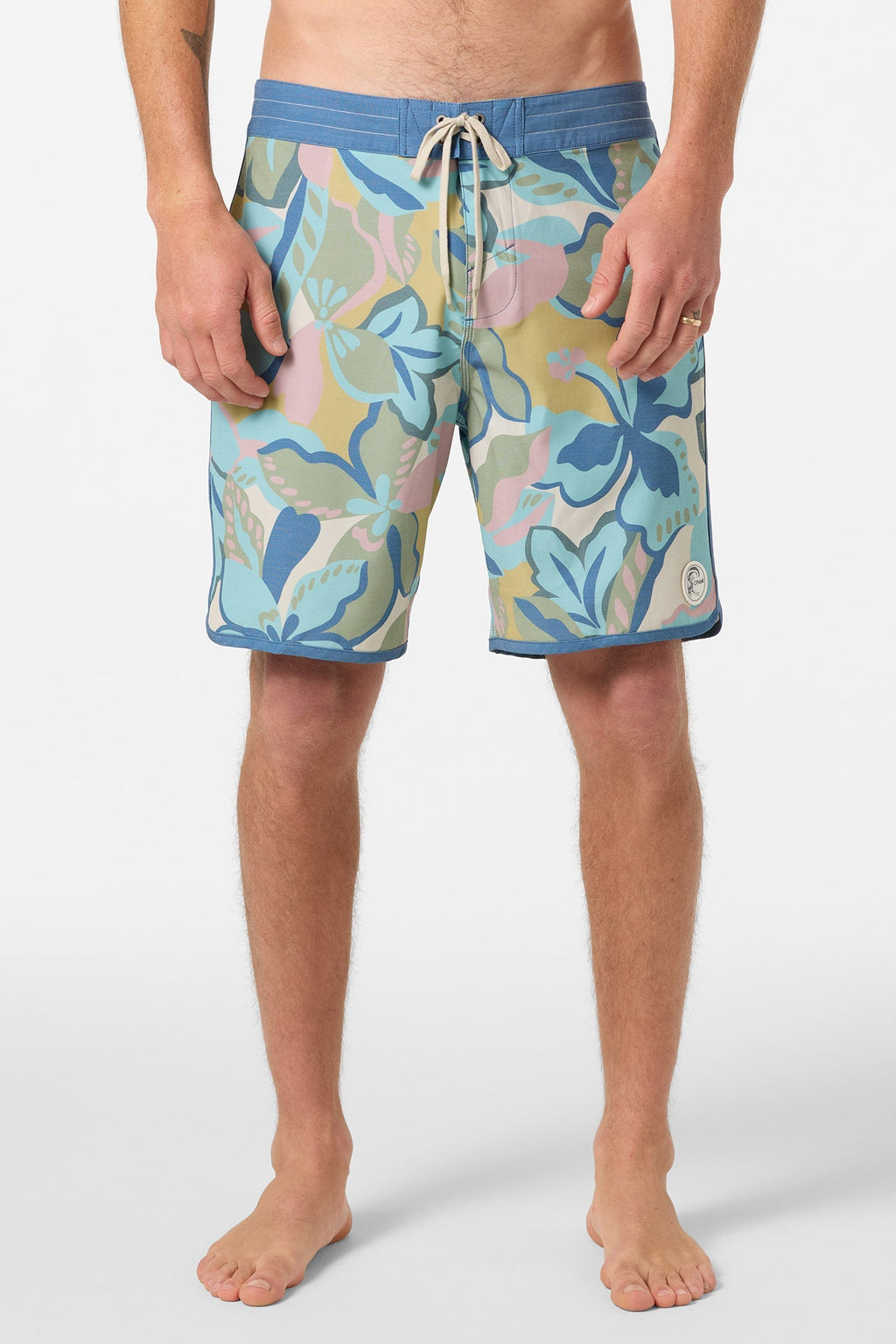 O'Neill O'Riginals Print Scallop 18" Boardshorts - Blue Fushion