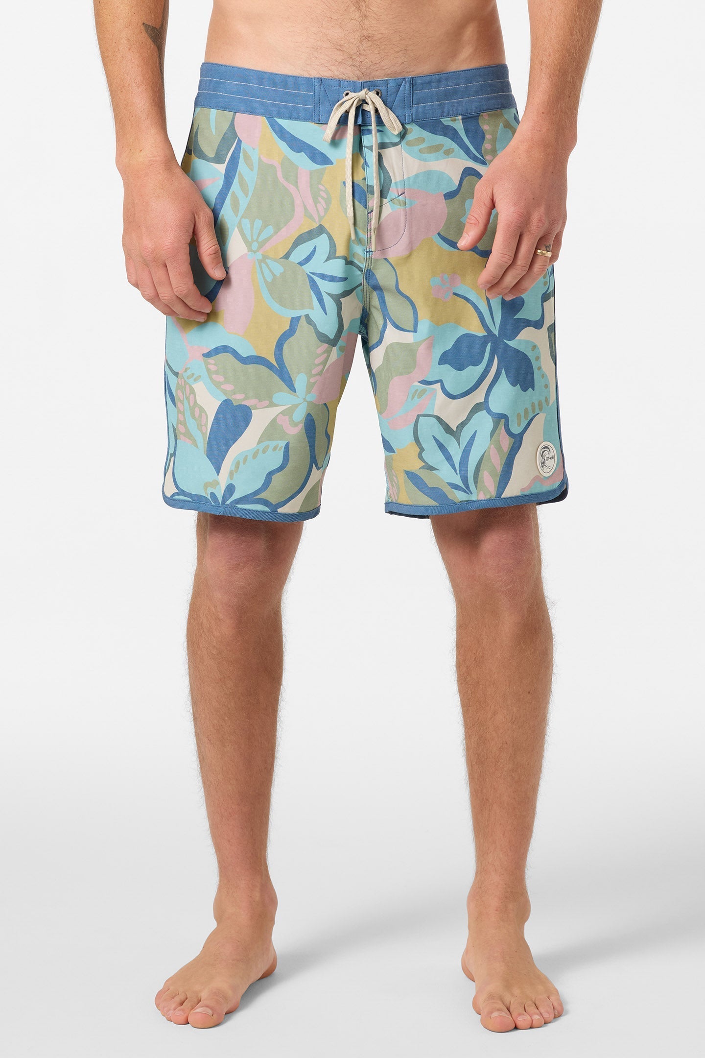 O'Neill O'Riginals Print Scallop 18" Boardshorts - Blue Fushion
