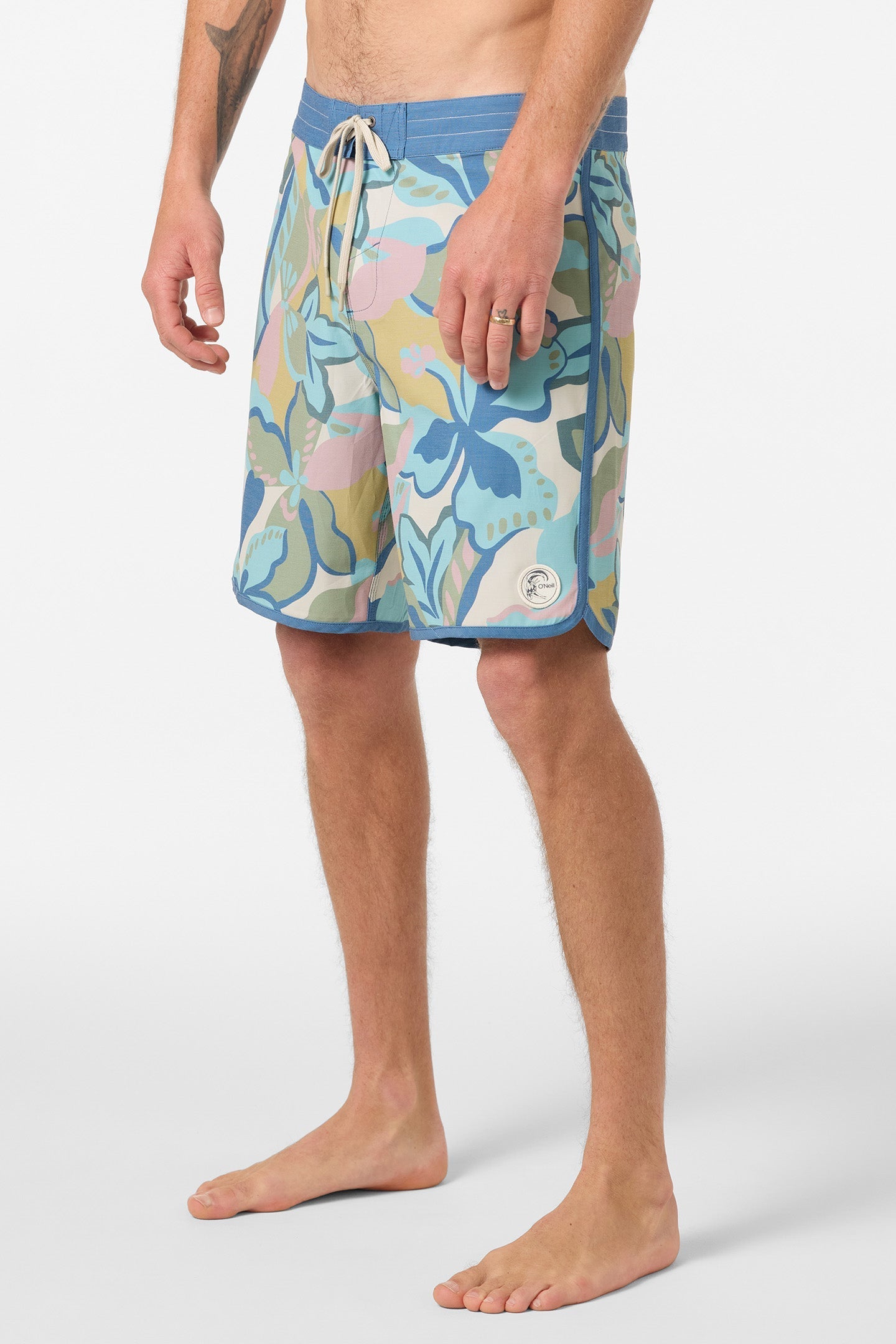 O'Neill O'Riginals Print Scallop 18" Boardshorts - Blue Fushion