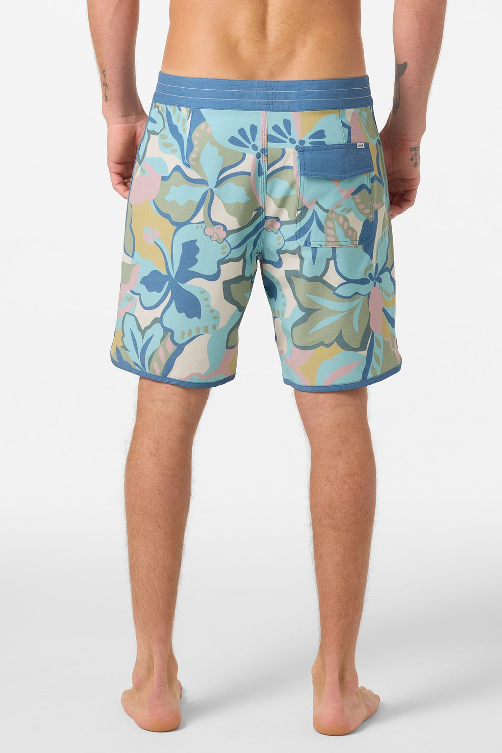 O'Neill O'Riginals Print Scallop 18" Boardshorts - Blue Fushion
