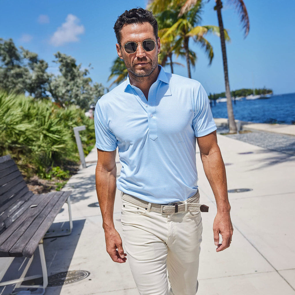 Semi-Spread Collar Polo Vantage Sky Blue Original