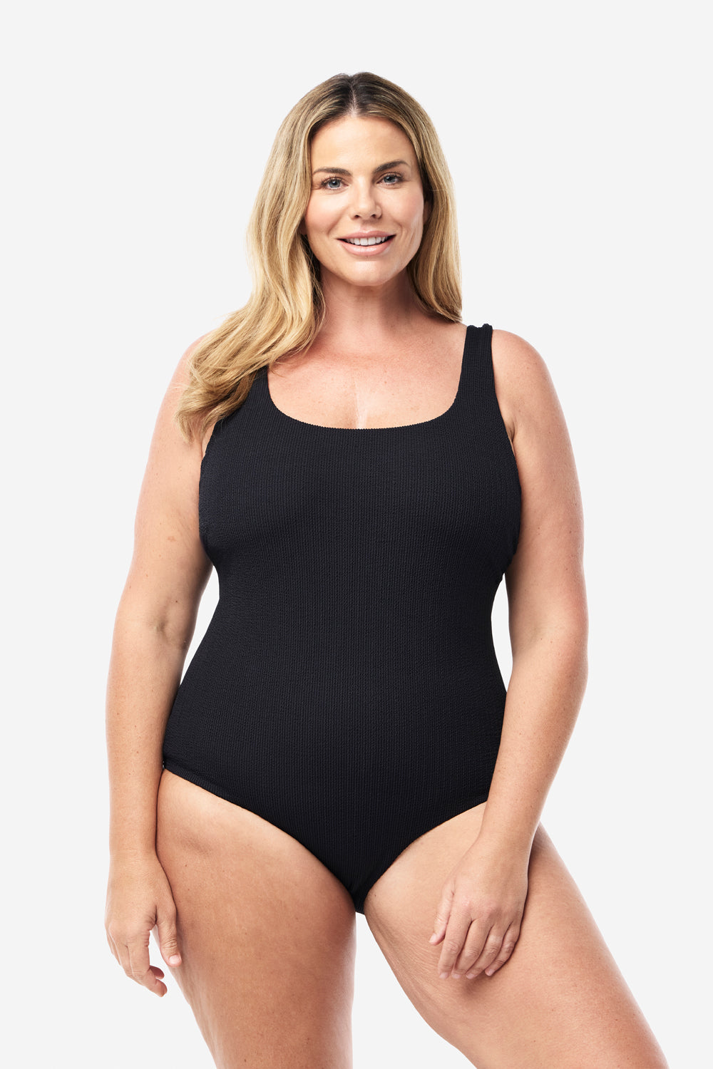 Sorrento Core Support One Piece Swim - Black Texture