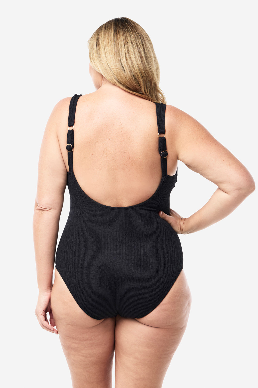 Sorrento Core Support One Piece Swim - Black Texture