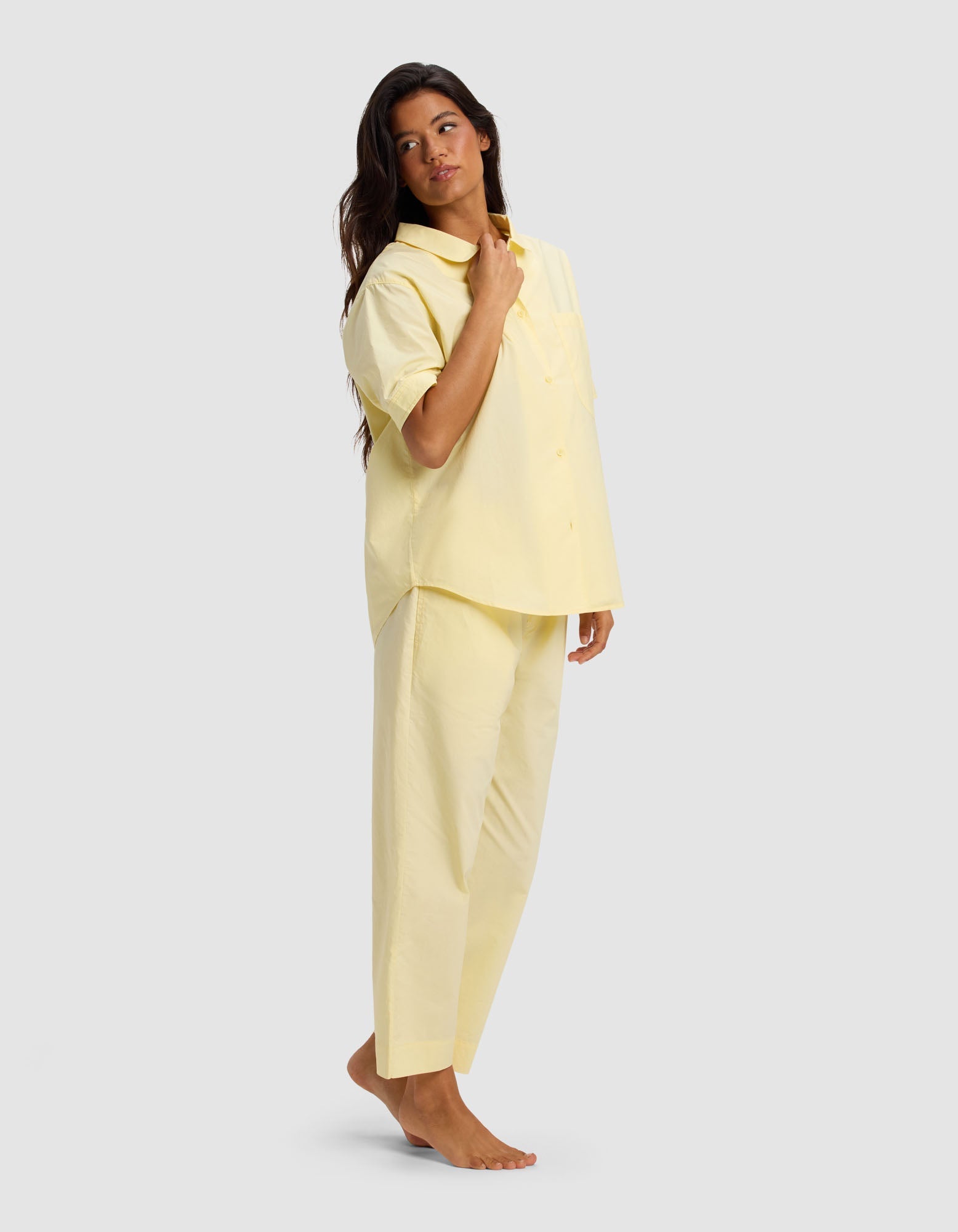 Women's Sutton Short Sleeve & Cropped Pajama Pant Set