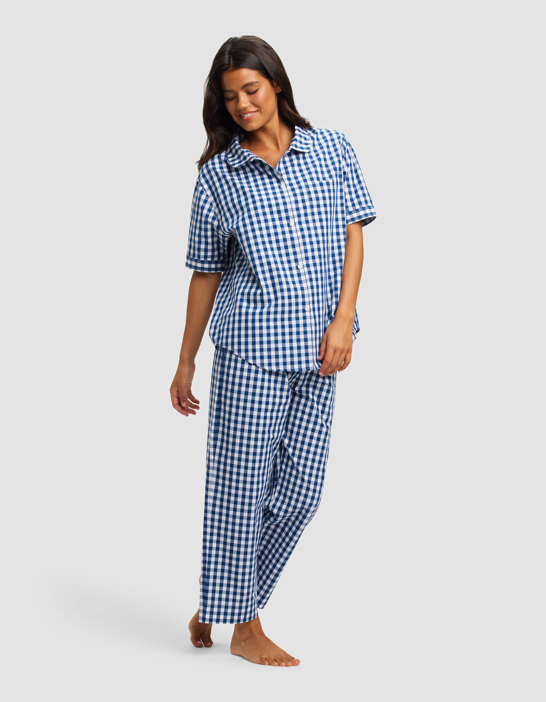 Women's Sutton Short Sleeve & Cropped Pajama Pant Set