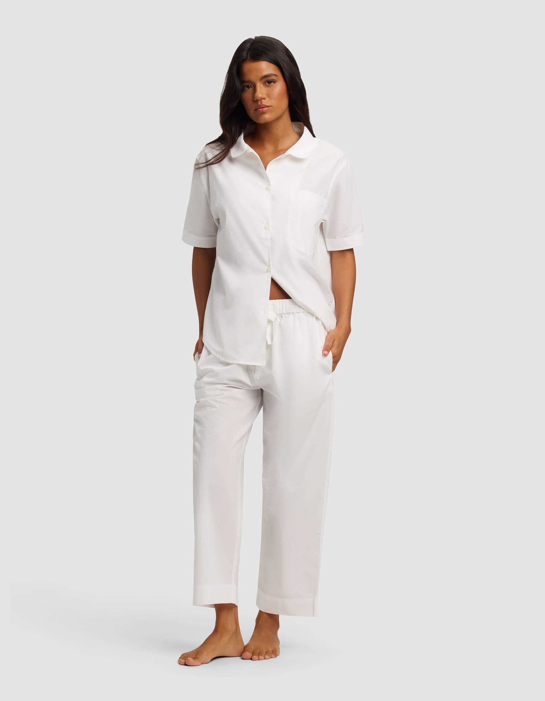 Women's Sutton Short Sleeve & Cropped Pajama Pant Set