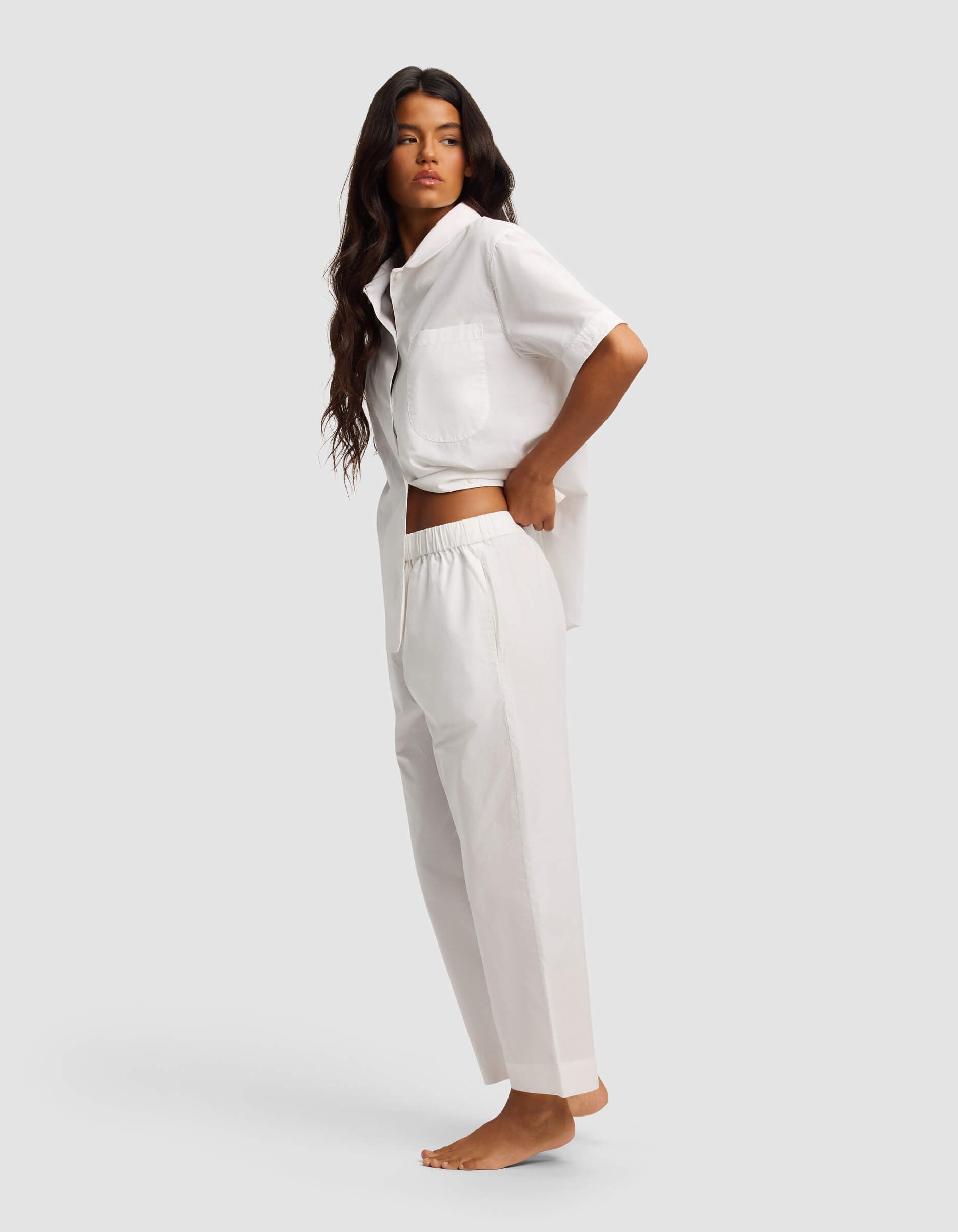 Women's Sutton Short Sleeve & Cropped Pajama Pant Set