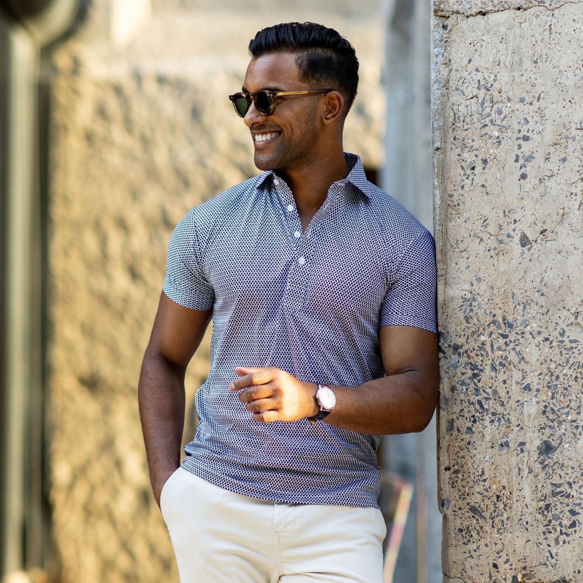 Semi-Spread Collar Polo Vantage Blue Original