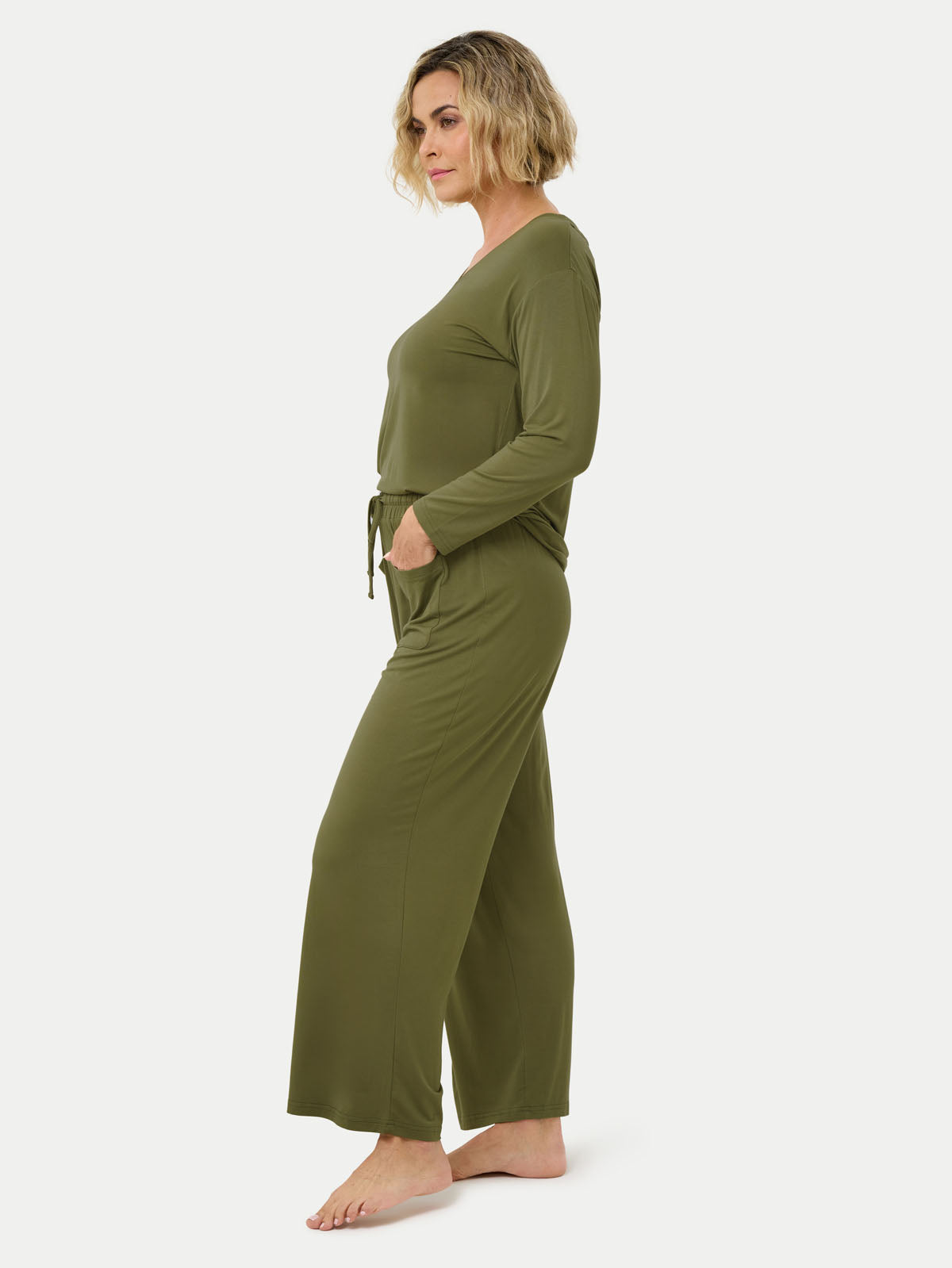 Long Sleeve Bamboo Slouchy PJs Set