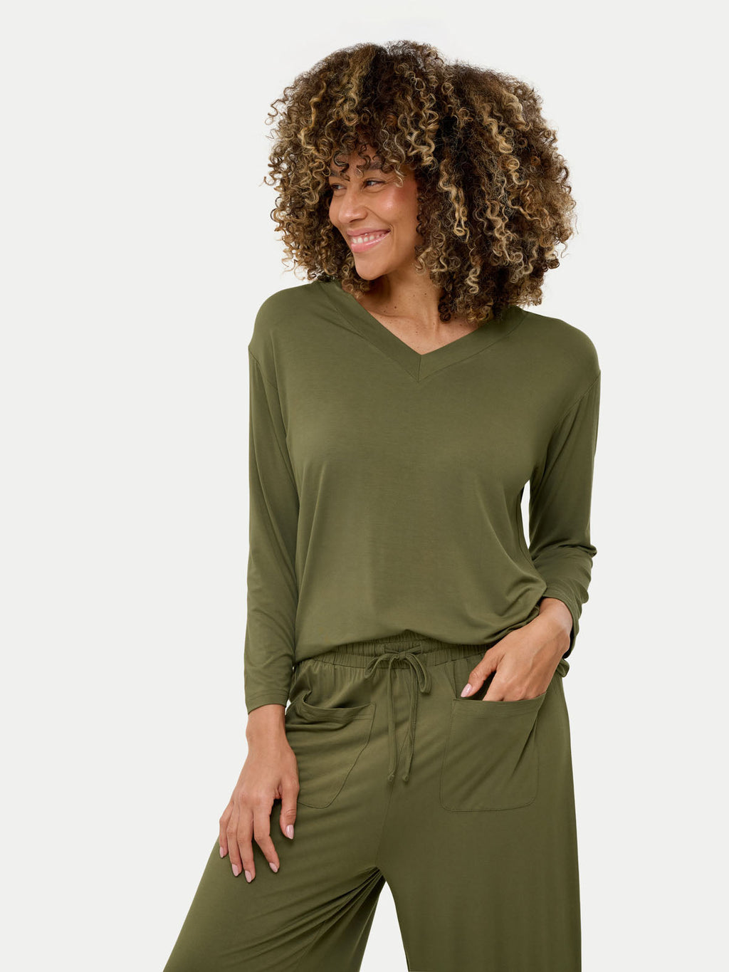 Long Sleeve Bamboo Slouchy PJs Set