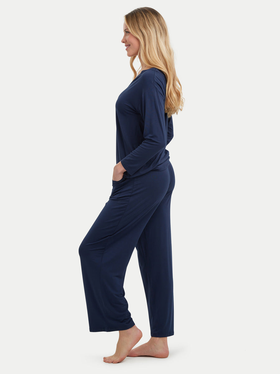 Long Sleeve Bamboo Slouchy PJs Set