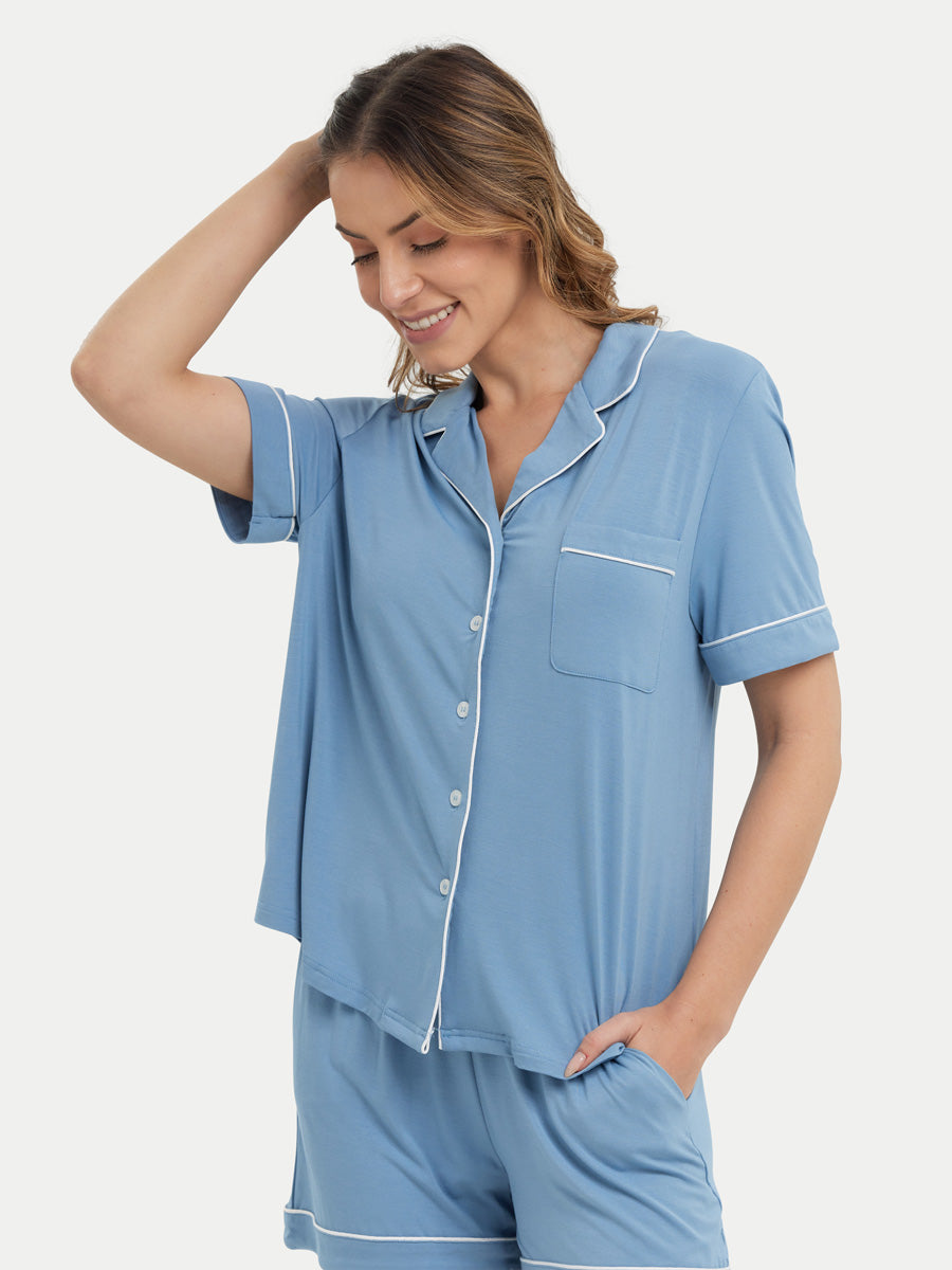 Short Sleeve Bamboo Pajama Shirt