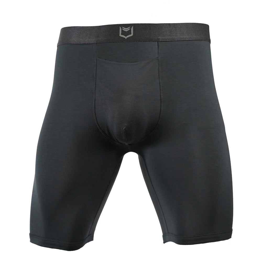 SHEATH V Modal Men's Single Pouch Horizontal Fly Boxer Brief 8" (3 Pack)