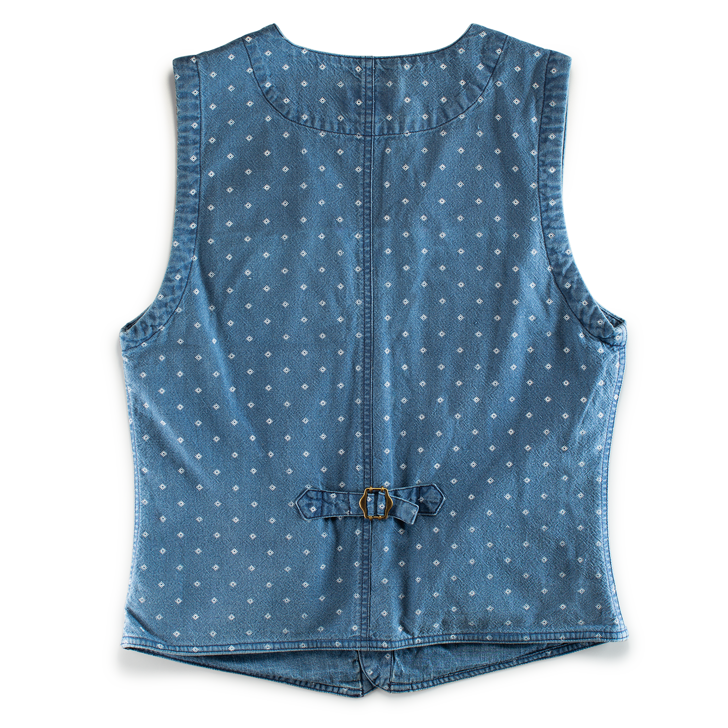 &SONS Drifter Indigo Pattern Waistcoat