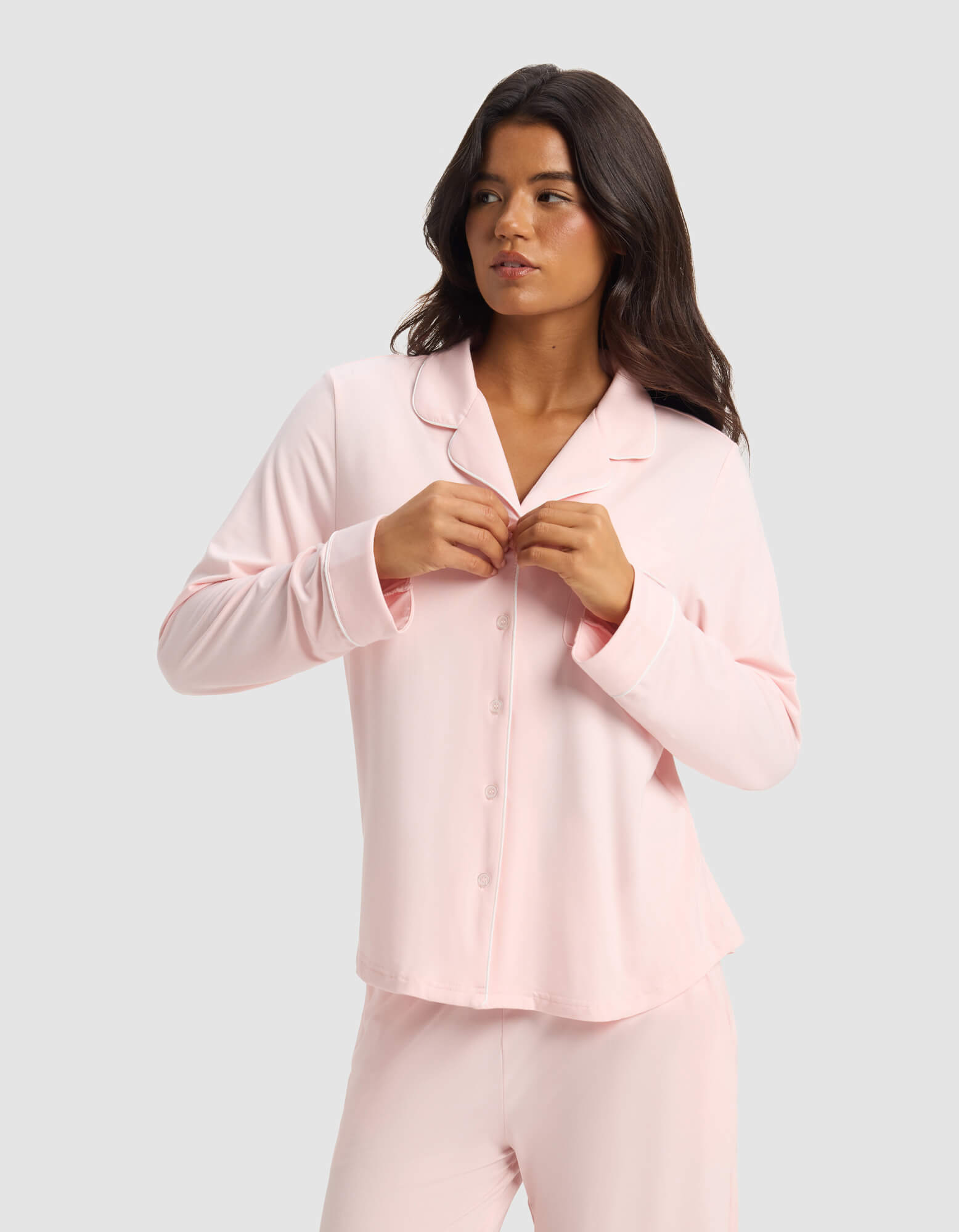 Women's Bamboo Stretch-Knit Long Sleeve Pajama Top