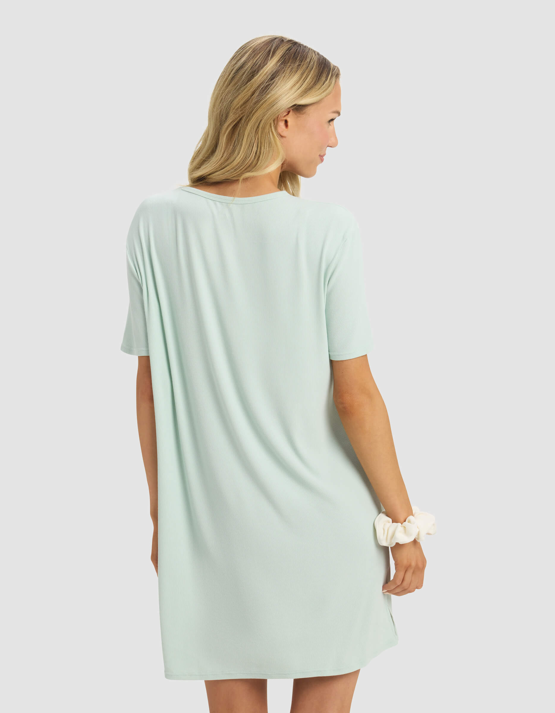 Women's Bamboo Rib-Knit Boyfriend Sleep Dress