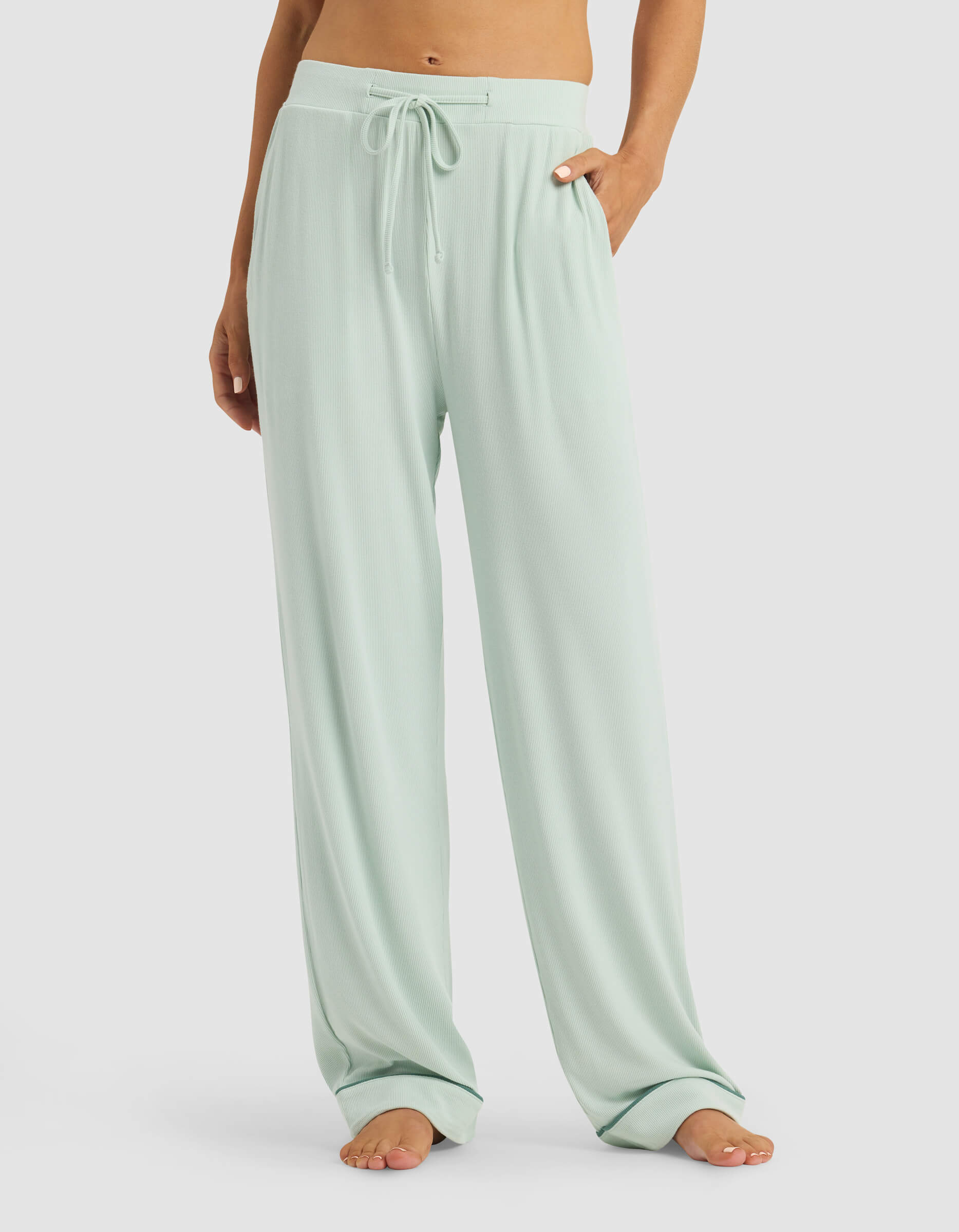 Women's Bamboo Rib-Knit Classic Pajama Pant - Last Chance