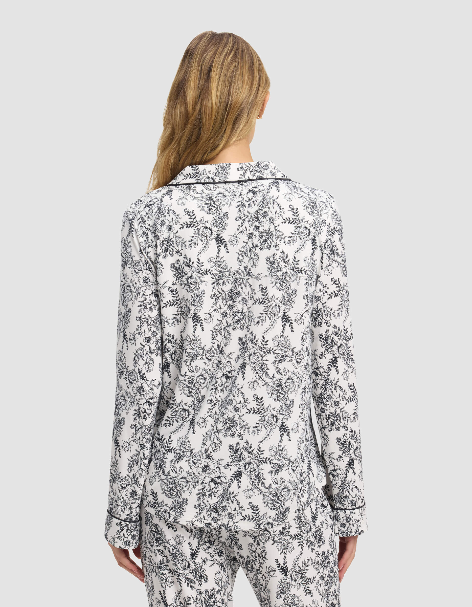 Women's Bamboo Stretch-Knit Long Sleeve Pajama Top