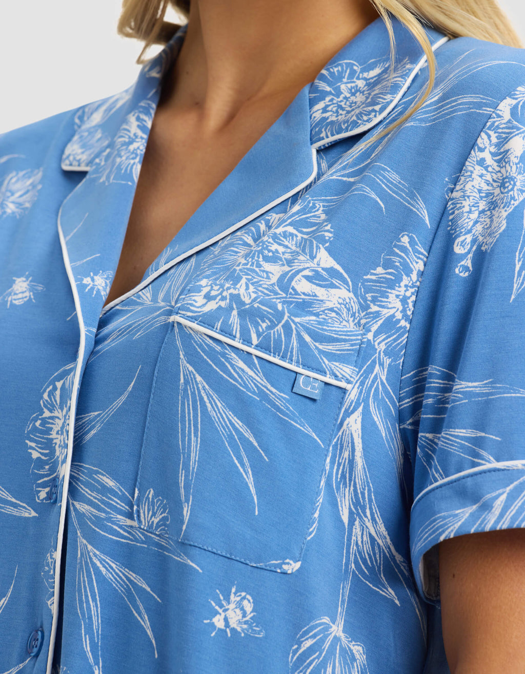 Women's Bamboo Stretch-Knit Short Sleeve & Pant Pajama Set
