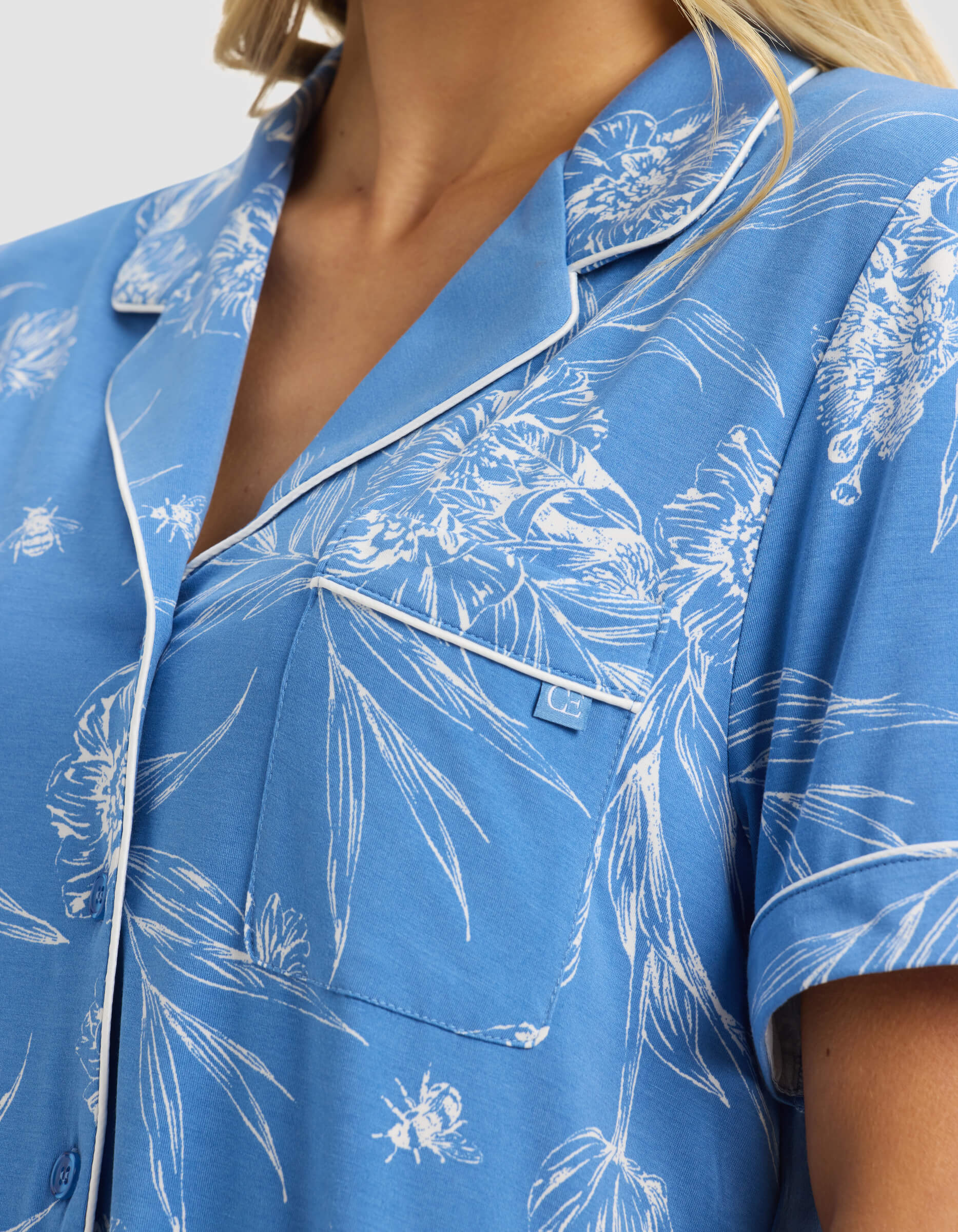 Women's Bamboo Stretch-Knit Short Sleeve & Pant Pajama Set