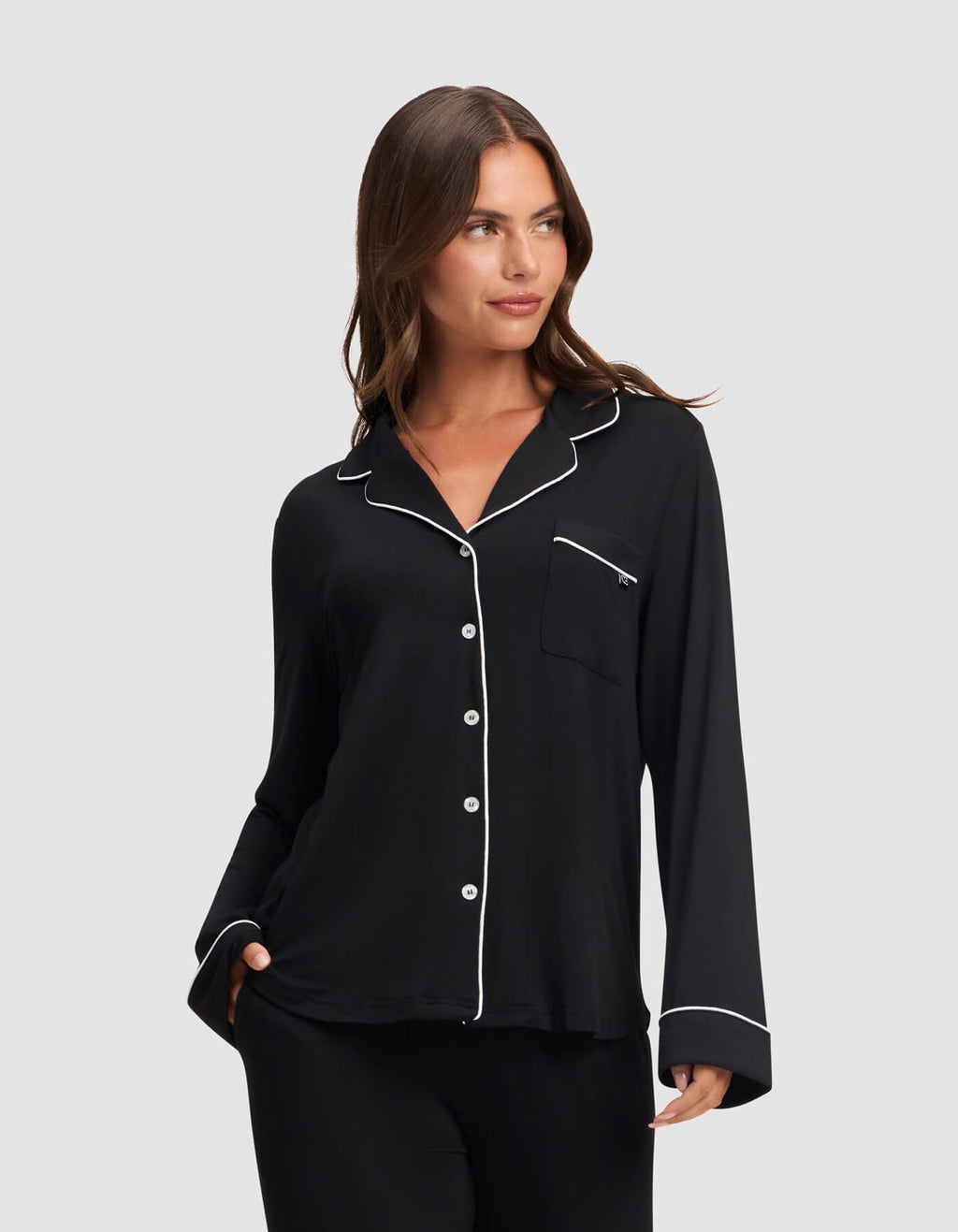 Women's Bamboo Stretch-Knit Long Sleeve Pajama Set