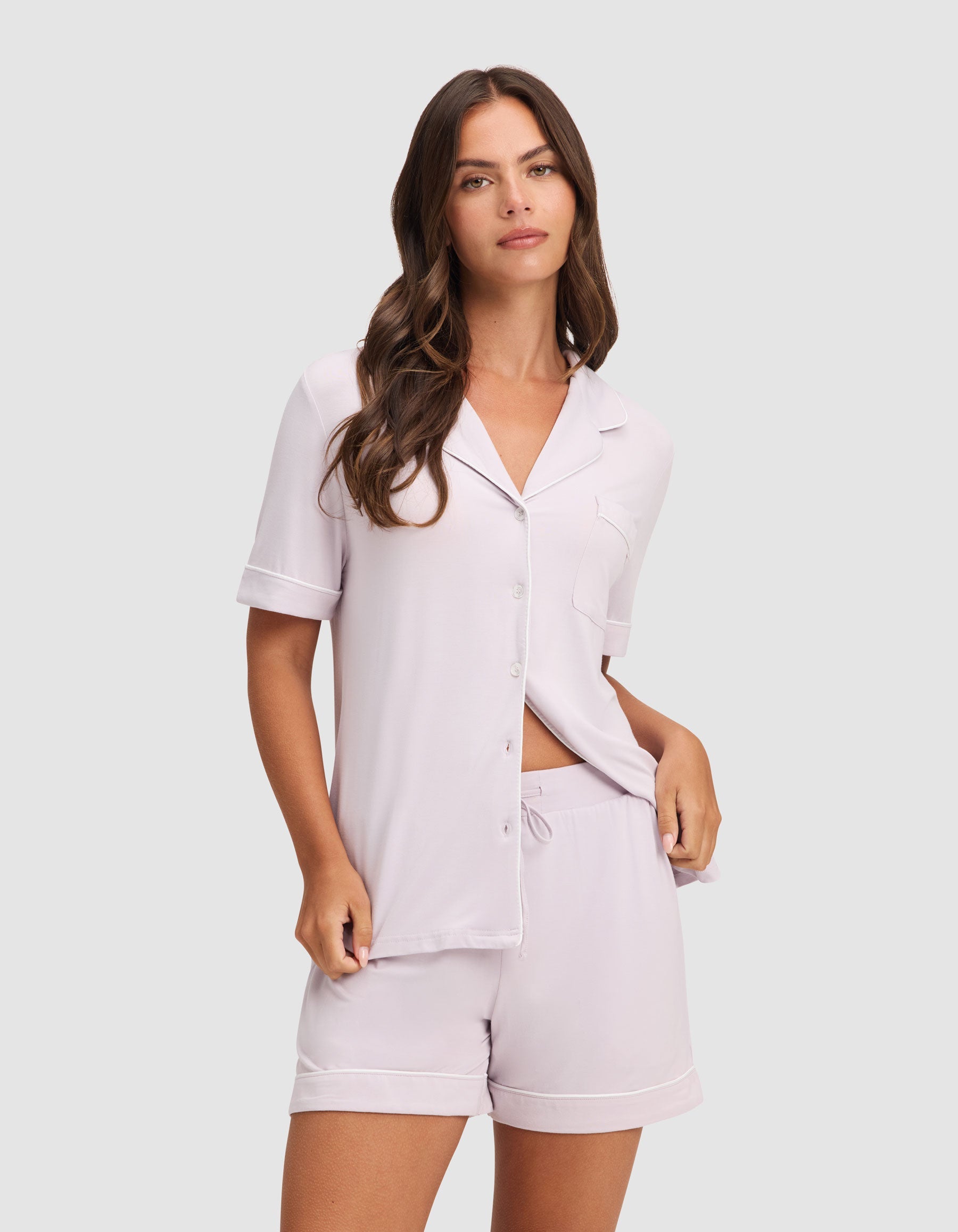 Women's Bamboo Stretch-Knit Short Sleeve Pajama Top