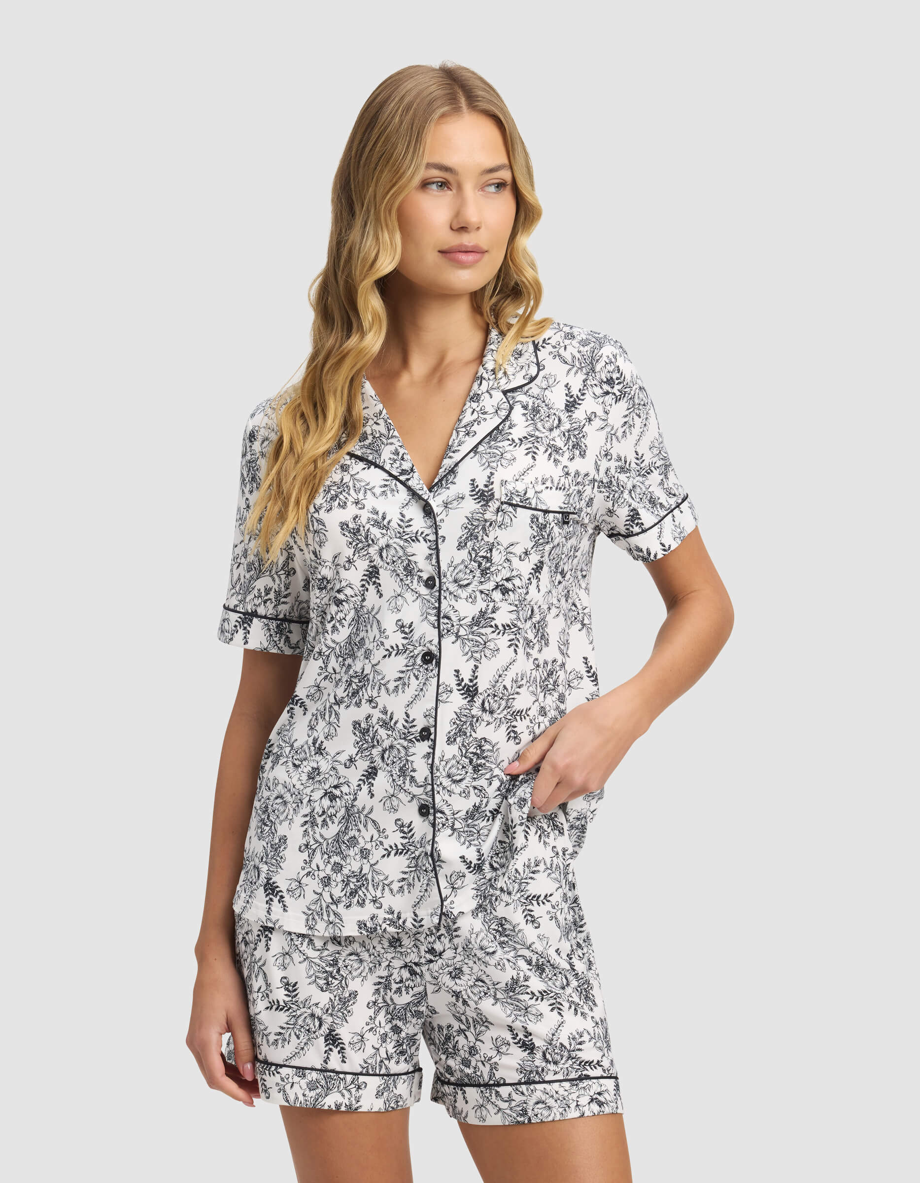 Women's Bamboo Stretch-Knit Short Sleeve Pajama Top