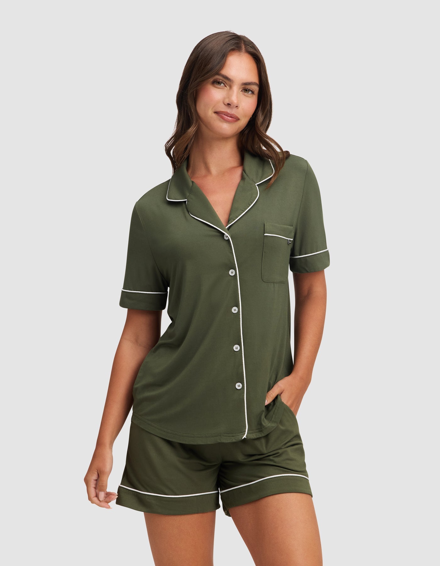 Women's Bamboo Stretch-Knit Short Sleeve Pajama Top
