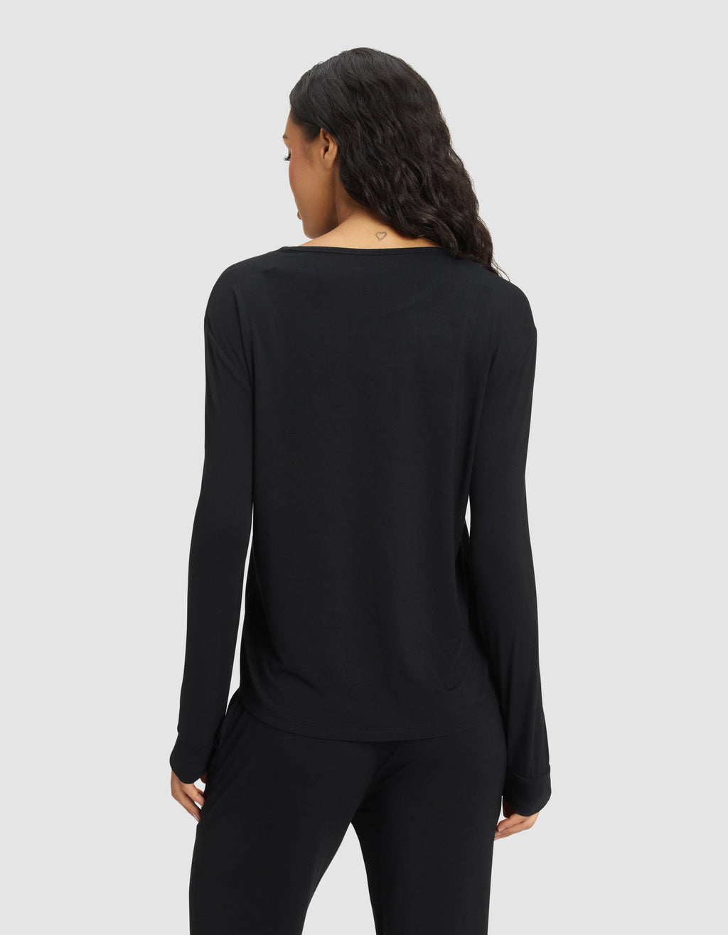 Women's Bamboo Stretch-Knit Long Sleeve Lounge Tee