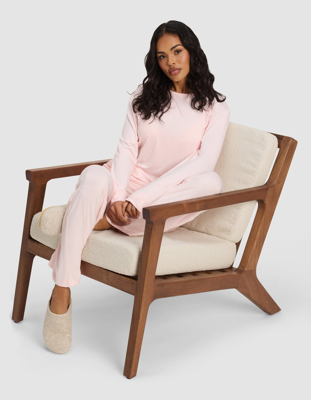 Women's Bamboo Stretch-Knit Long Sleeve Lounge Tee