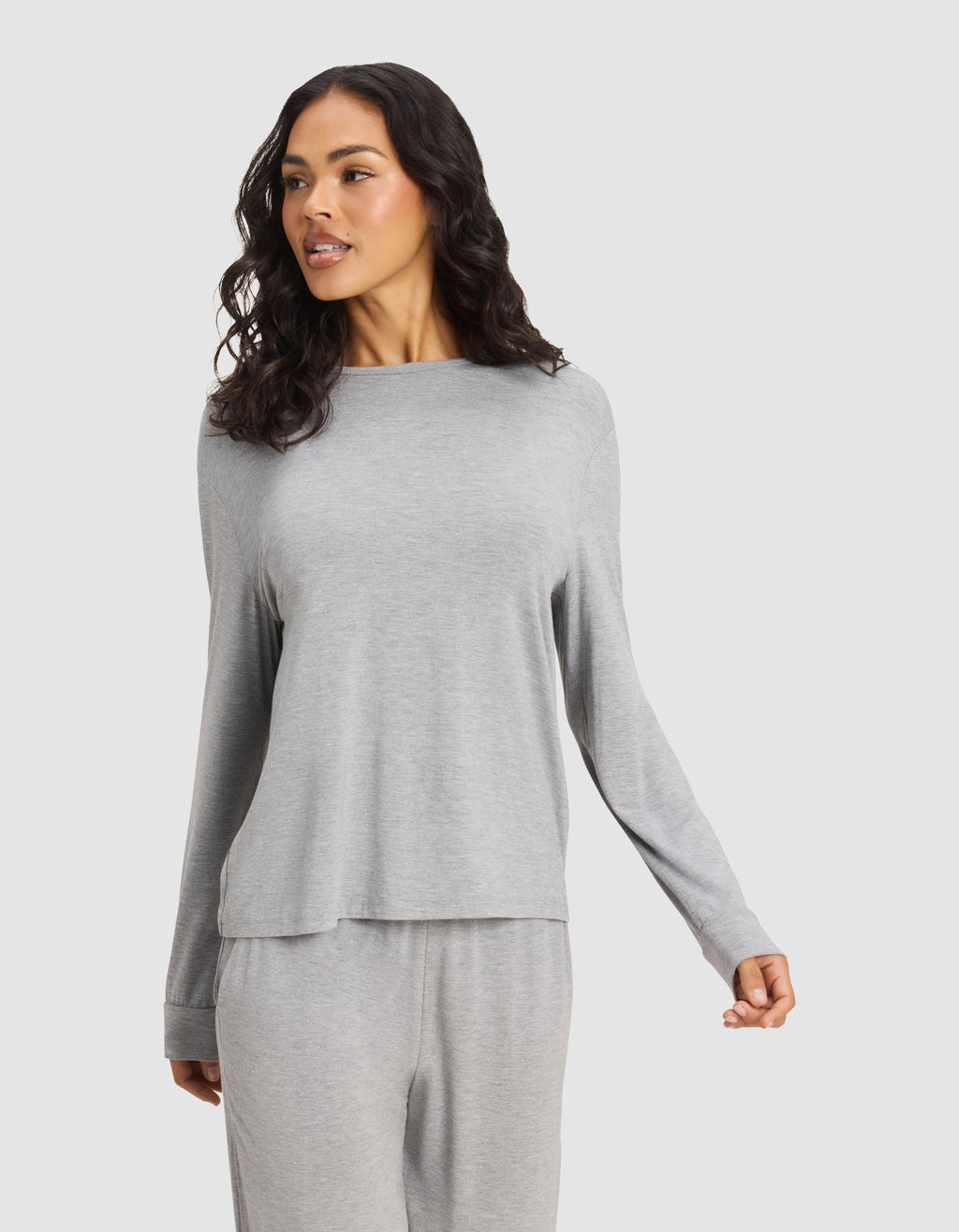 Women's Bamboo Stretch-Knit Long Sleeve Lounge Tee