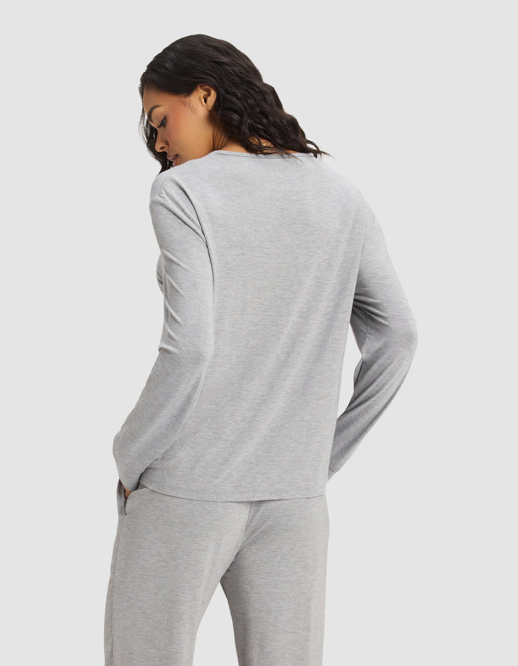 Women's Bamboo Stretch-Knit Long Sleeve Lounge Tee