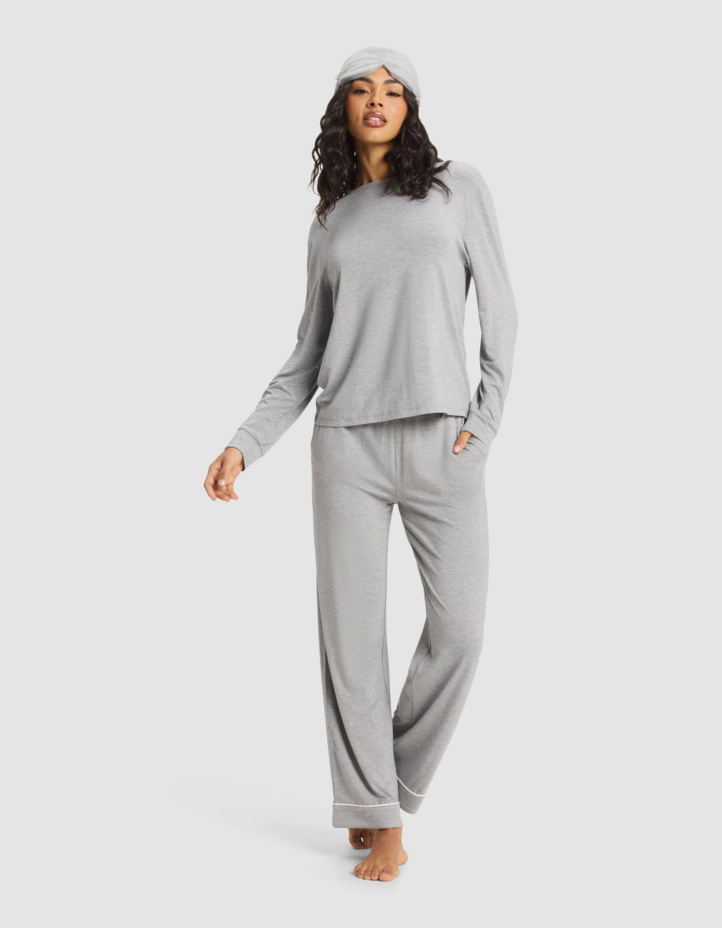 Women's Bamboo Stretch-Knit Long Sleeve Lounge Tee