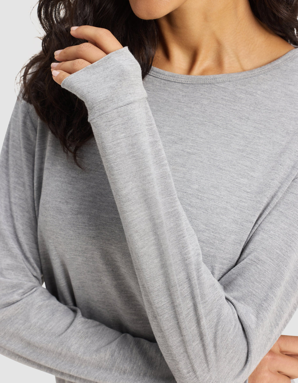 Women's Bamboo Stretch-Knit Long Sleeve Lounge Tee