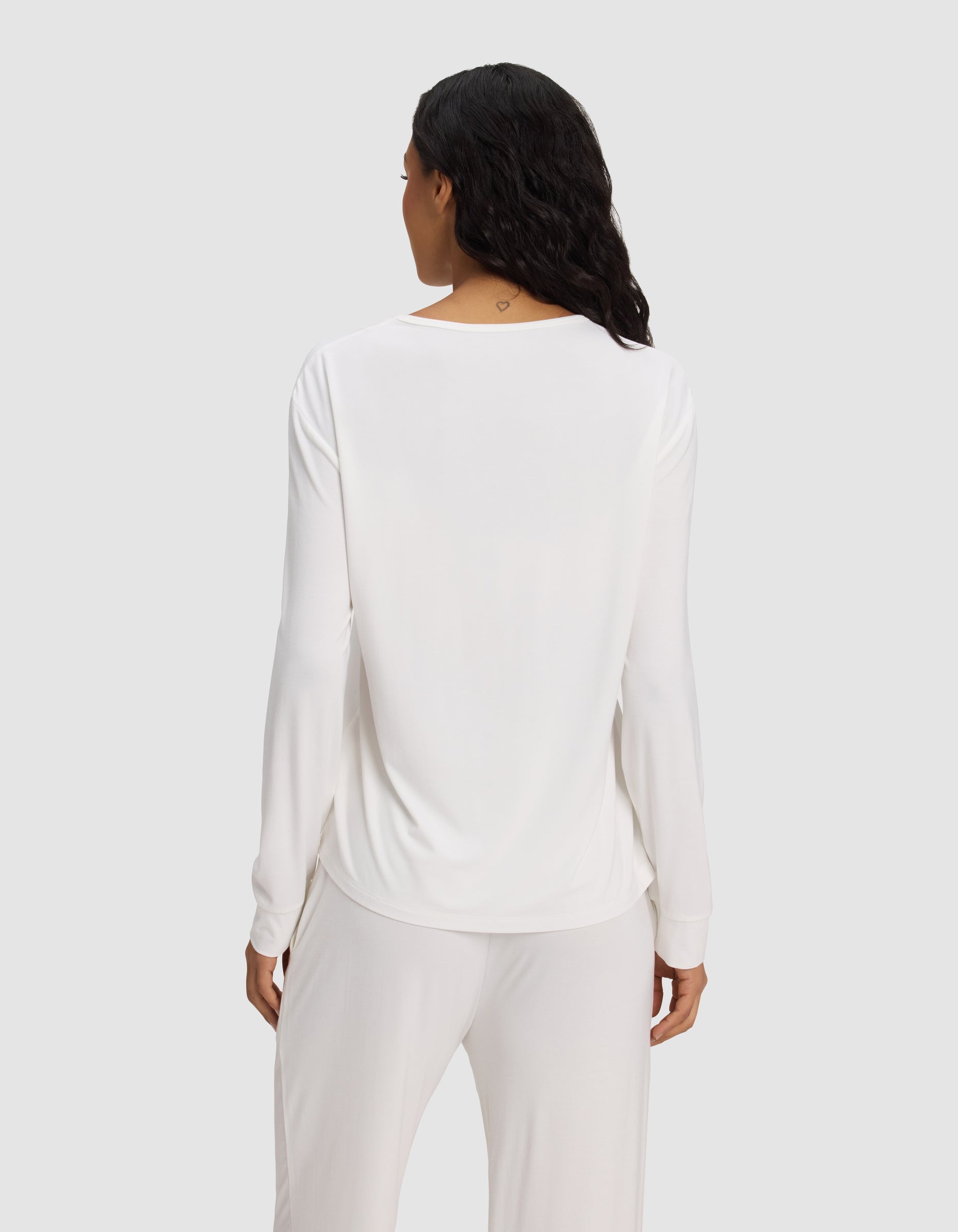 Women's Bamboo Stretch-Knit Long Sleeve Lounge Tee